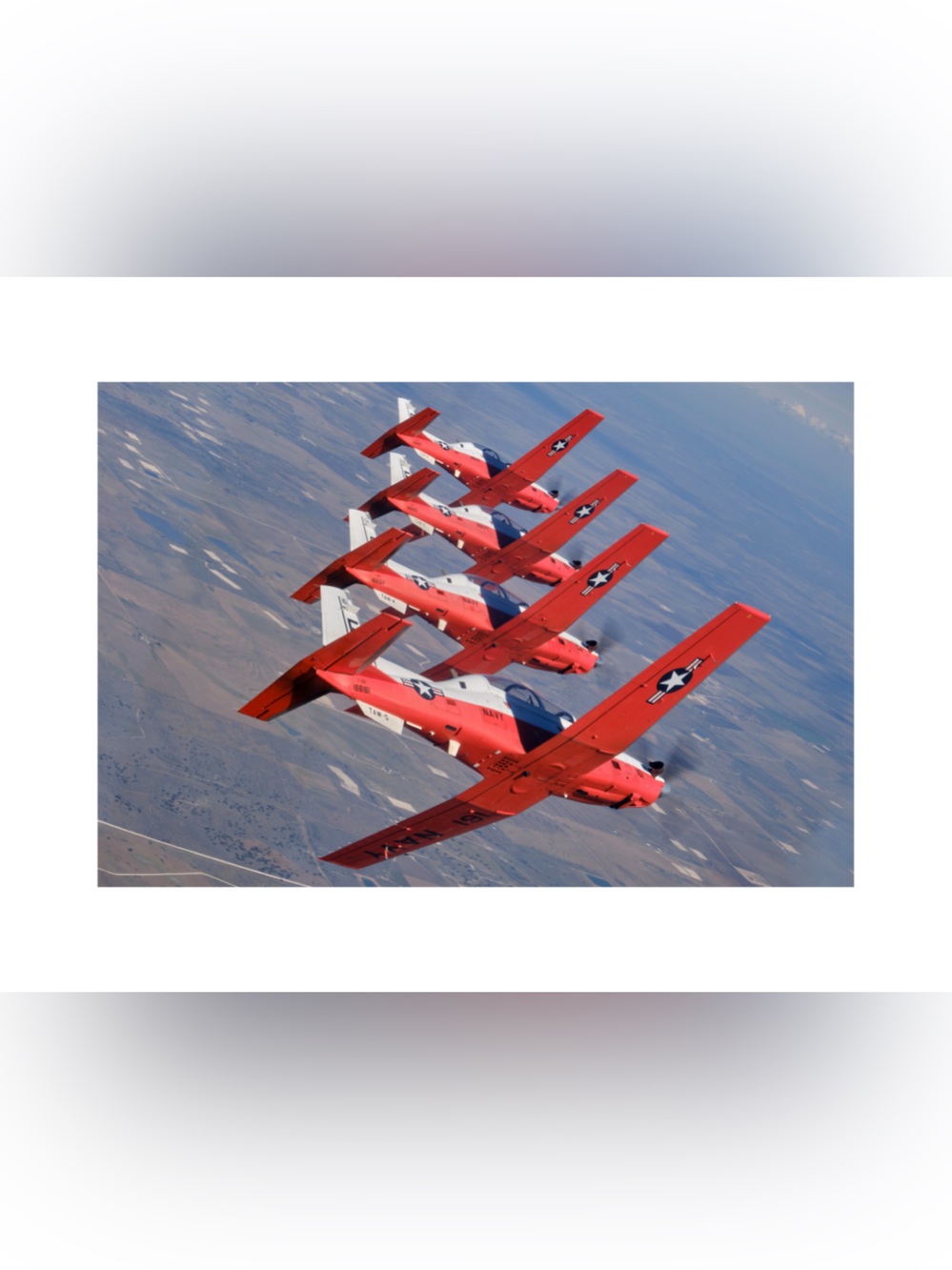 US Navy T-6 Texan II Airplane Formation Vintage Style Photo Print 4x6 Lustre